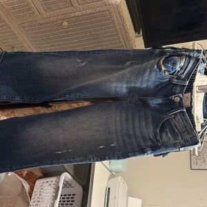 Women's Dark Blue Cropped Jeans